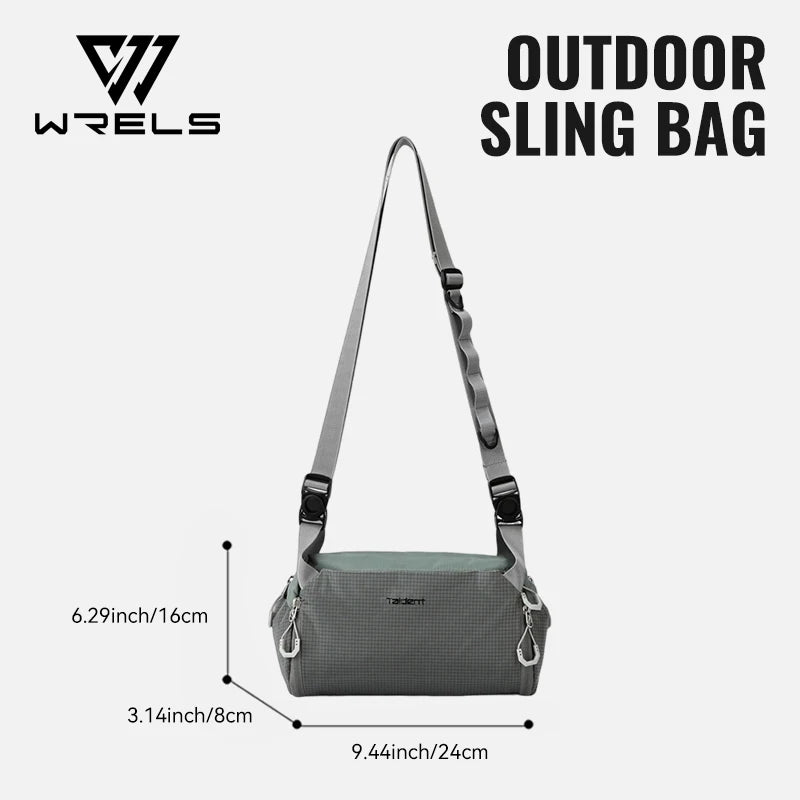 WRELS Unisex Large Capacity Sports Waist Bag Outdoor Hiking Waterproof Single-Shoulder Bag Large Capacity Sports Chest Bag