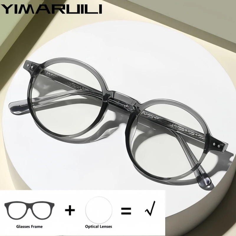 Retro Round Prescription Glasses for Stylish Vision Enhancement
