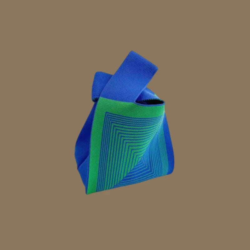 Chic Handmade Knit Mini Knot Wrist Bag for Women | Casual Tote