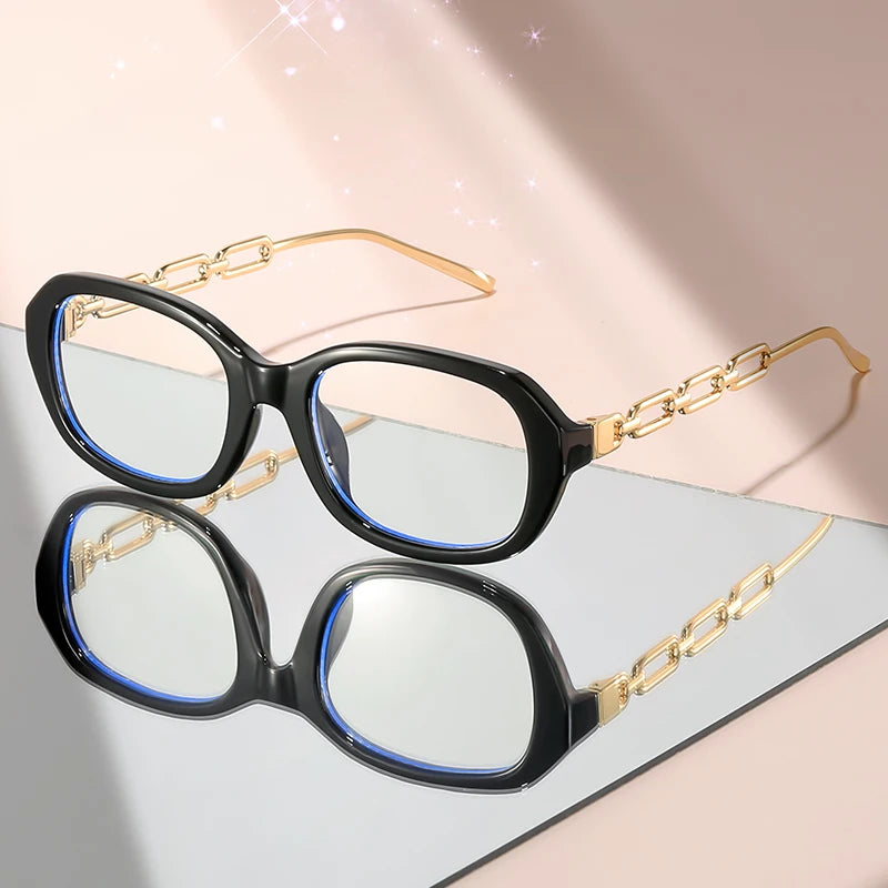 Fashionable Oval Anti-Blue Light Glasses | Protect Your Eyes