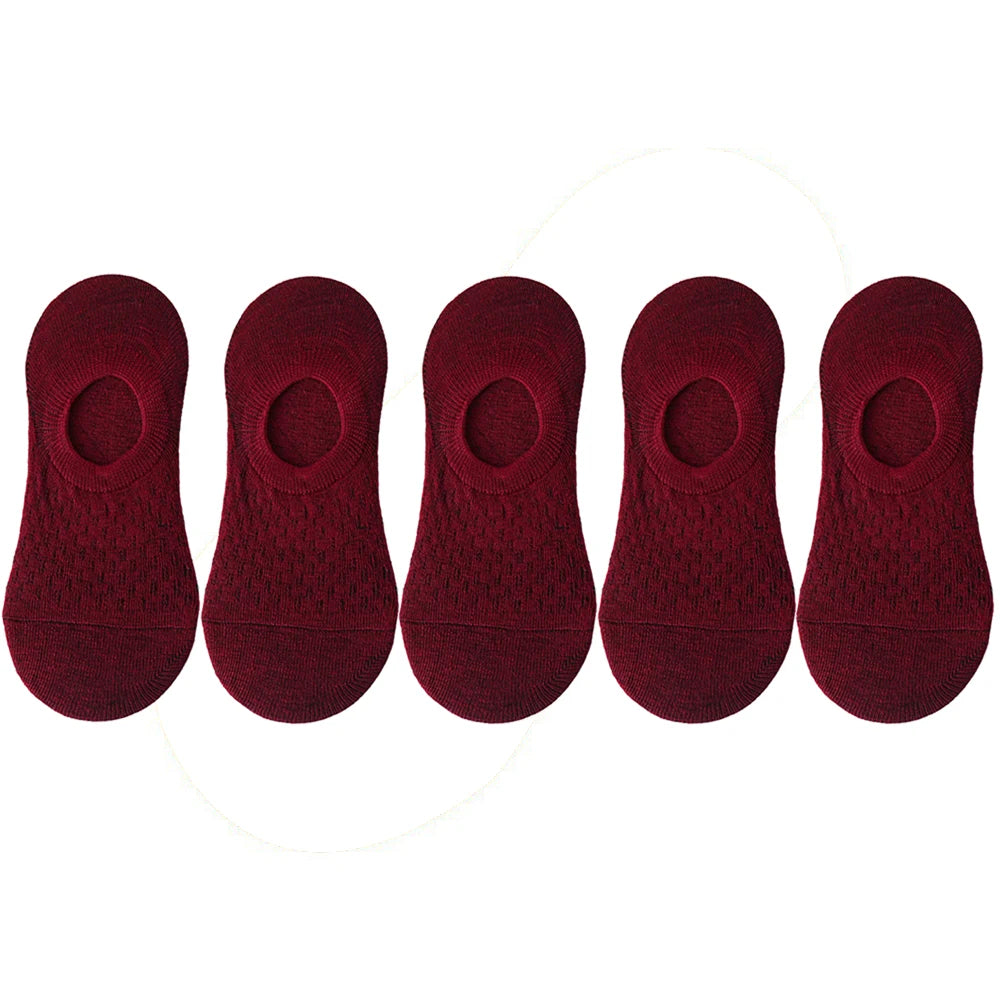 Women's Invisible Boat Socks Set | Breathable Non-Slip Comfort