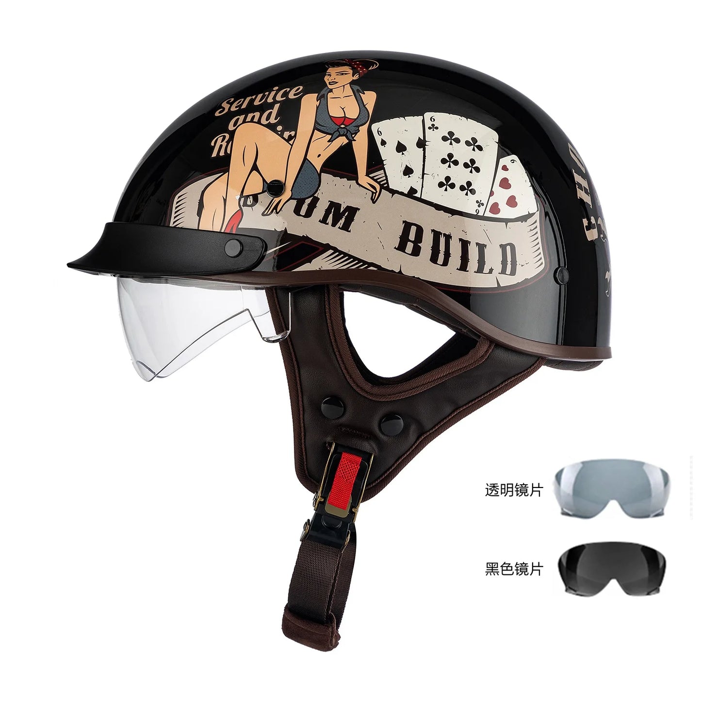 Classic Retro Half-Face Motorcycle Helmet for Riders