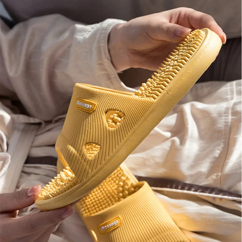 Women & Men Massage Slippers | Soft Non-Slip Indoor Slides