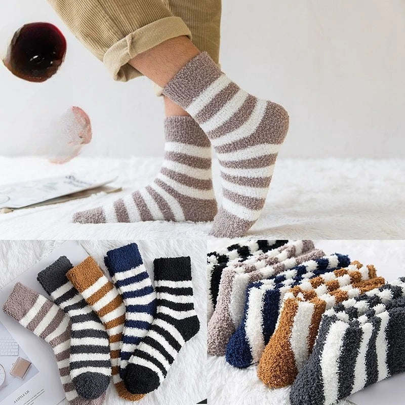 Cozy Winter Coral Fleece Mid Tube Socks | Warm & Stylish Comfort