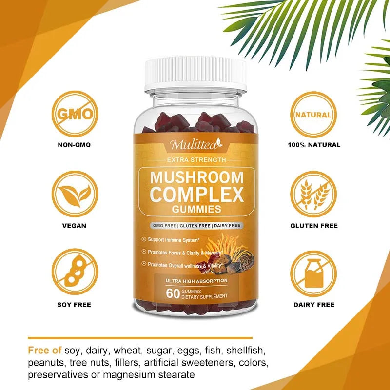 Lion’s Mane Mushroom Gummies for Immune, Memory & Mood Support