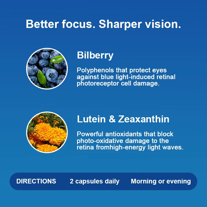 Eye Vitamins with Lutein & Bilberry | Support Vision Health