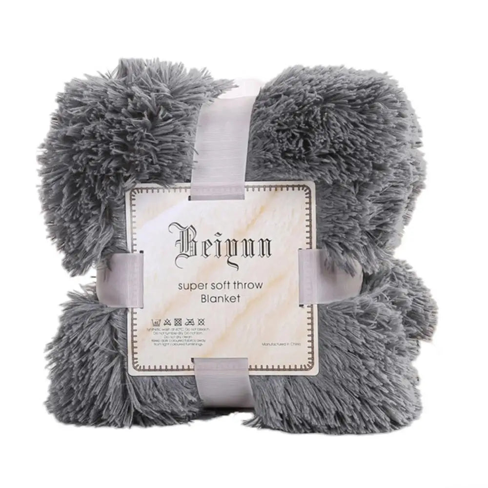 Soft Fluffy Shaggy Throw Blanket | Cozy Faux Fur Bedspread