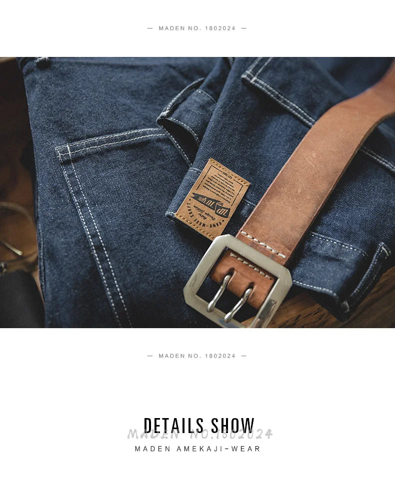 Men's Retro Wide Leg Denim Pants | Oversize Loose Fitting Style