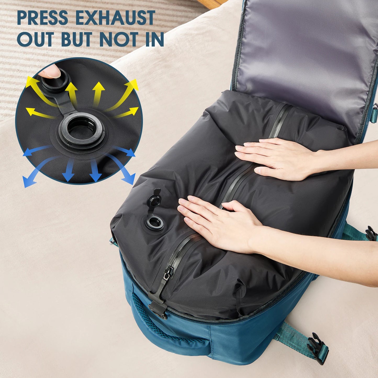 Lightweight Travel Vacuum Backpack - Airline Approved 40x29x15cm