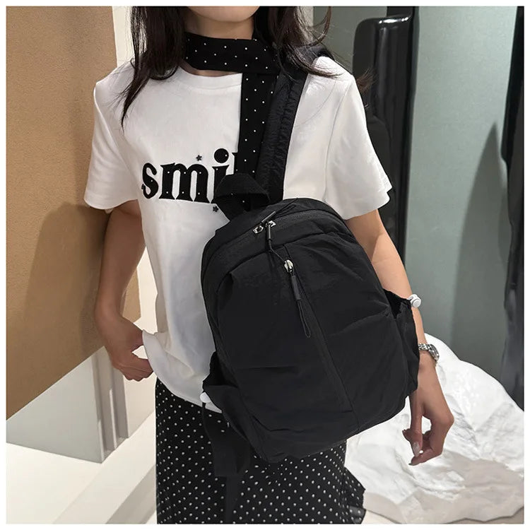Lightweight Macaron Color Oxford Backpack for Women | Casual Chic bag