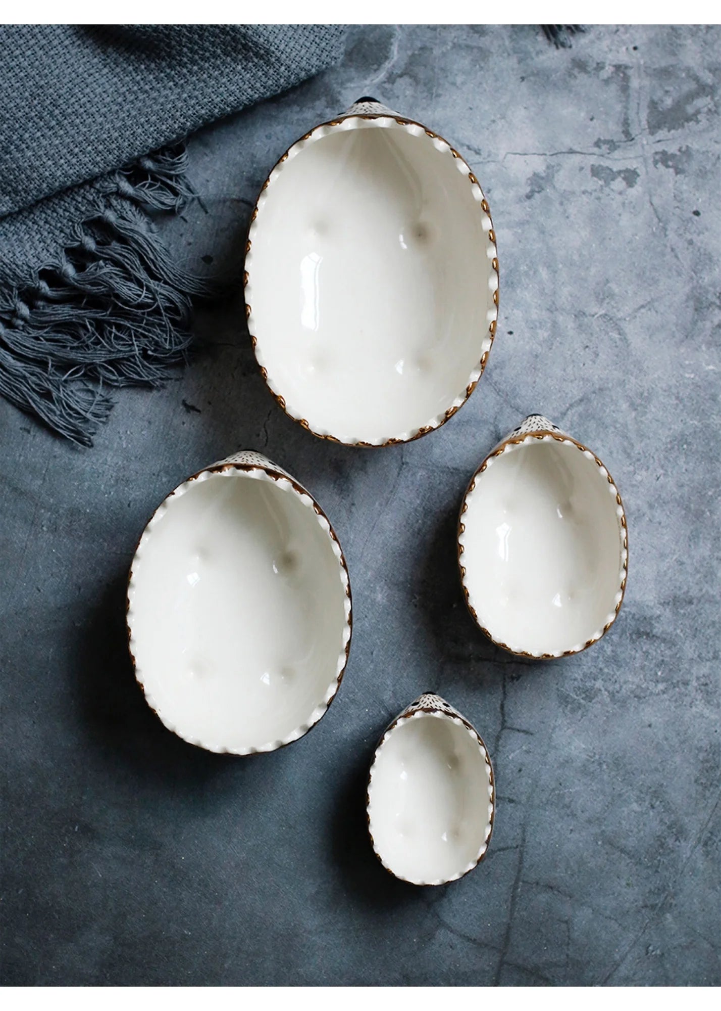 Cute Hedgehog Ceramic Dessert Bowl | Adorable Nordic Tableware