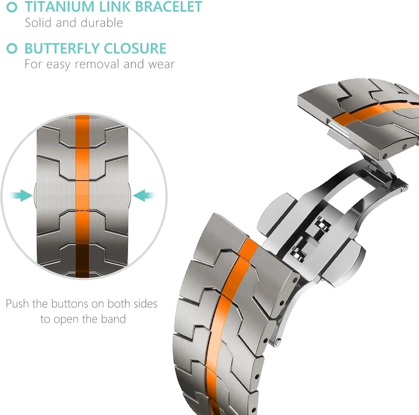 Luxury Titanium Band for Galaxy Watch Ultra 47mm | Metal Bracelet