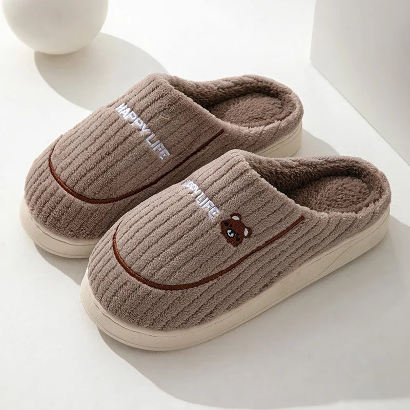 Warm Cotton Slippers for Women | Cozy Non-Slip Indoor Shoes