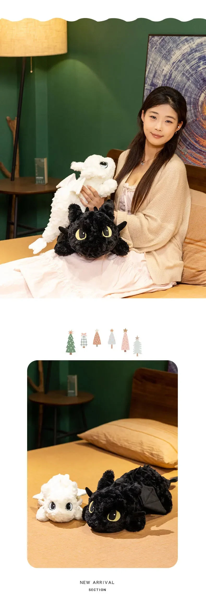 Kawaii Toothless Dragon Plush Toy | Soft Cartoon Body Pillow