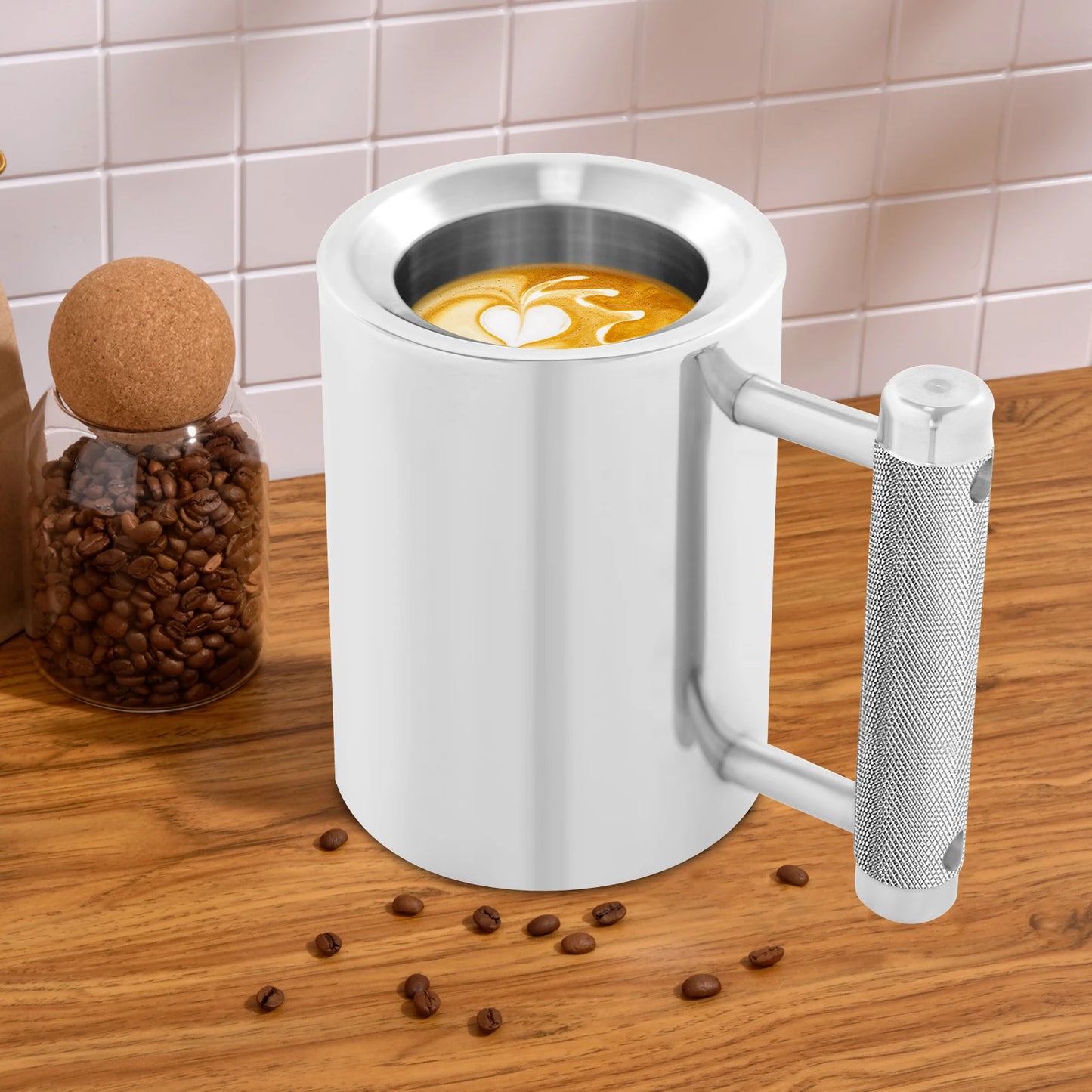 Heavy-Duty Stainless Steel Sports Mug | Fitness Dumbbell Cup