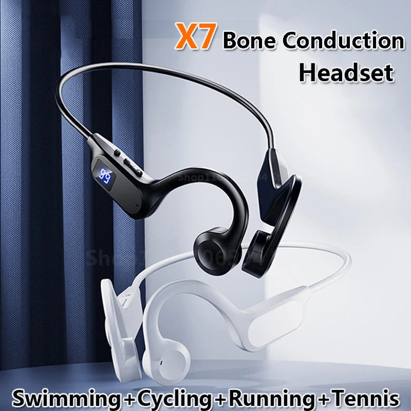 Bone Conduction Wireless Earphones for Sports | Swim & Run Hands-Free