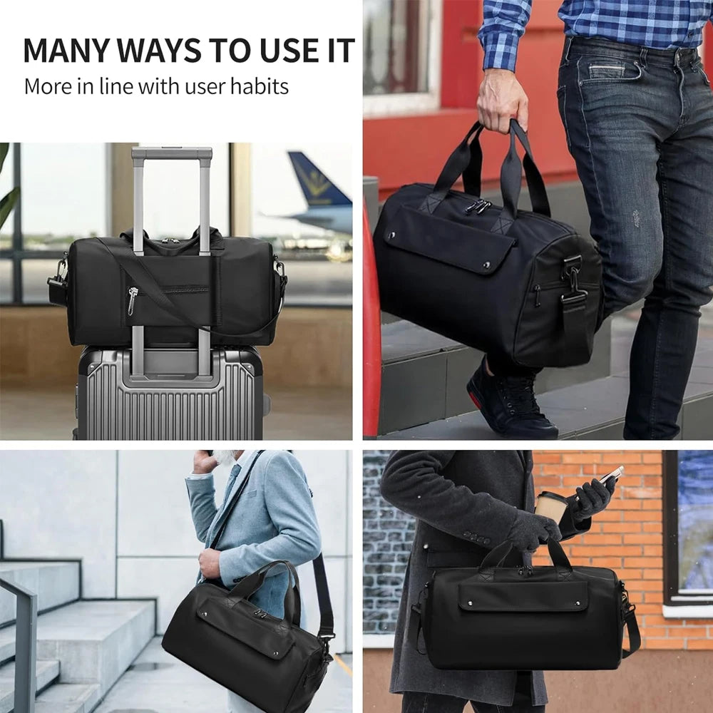Versatile Gym Bag with Shoe & Wet Compartment for Travel & Sports