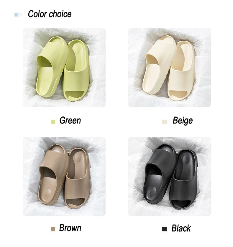 Women's Cloud Thick-Soled Coconut Slippers | Summer Bath Slides