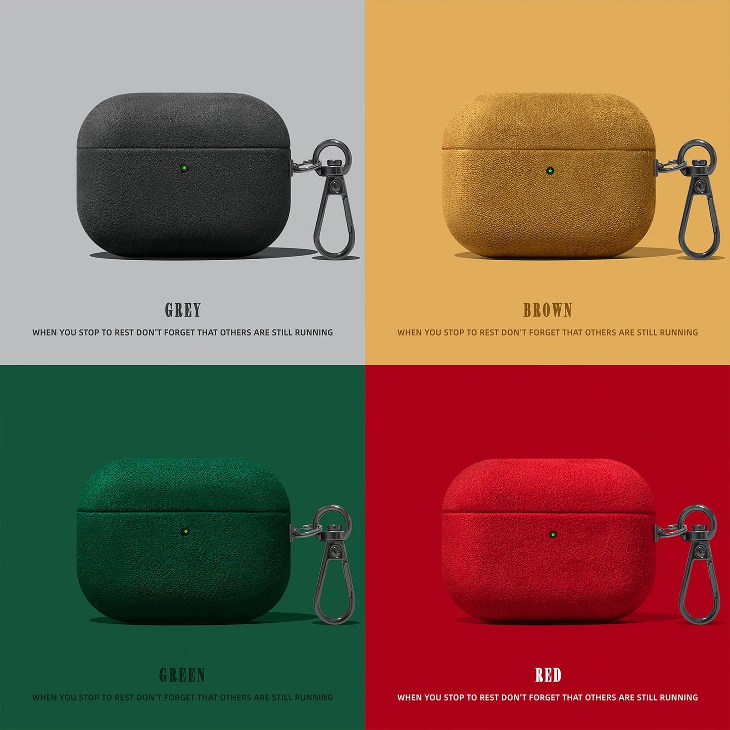 Luxury Corduroy Earphone Case | Soft Leather Protective Cover