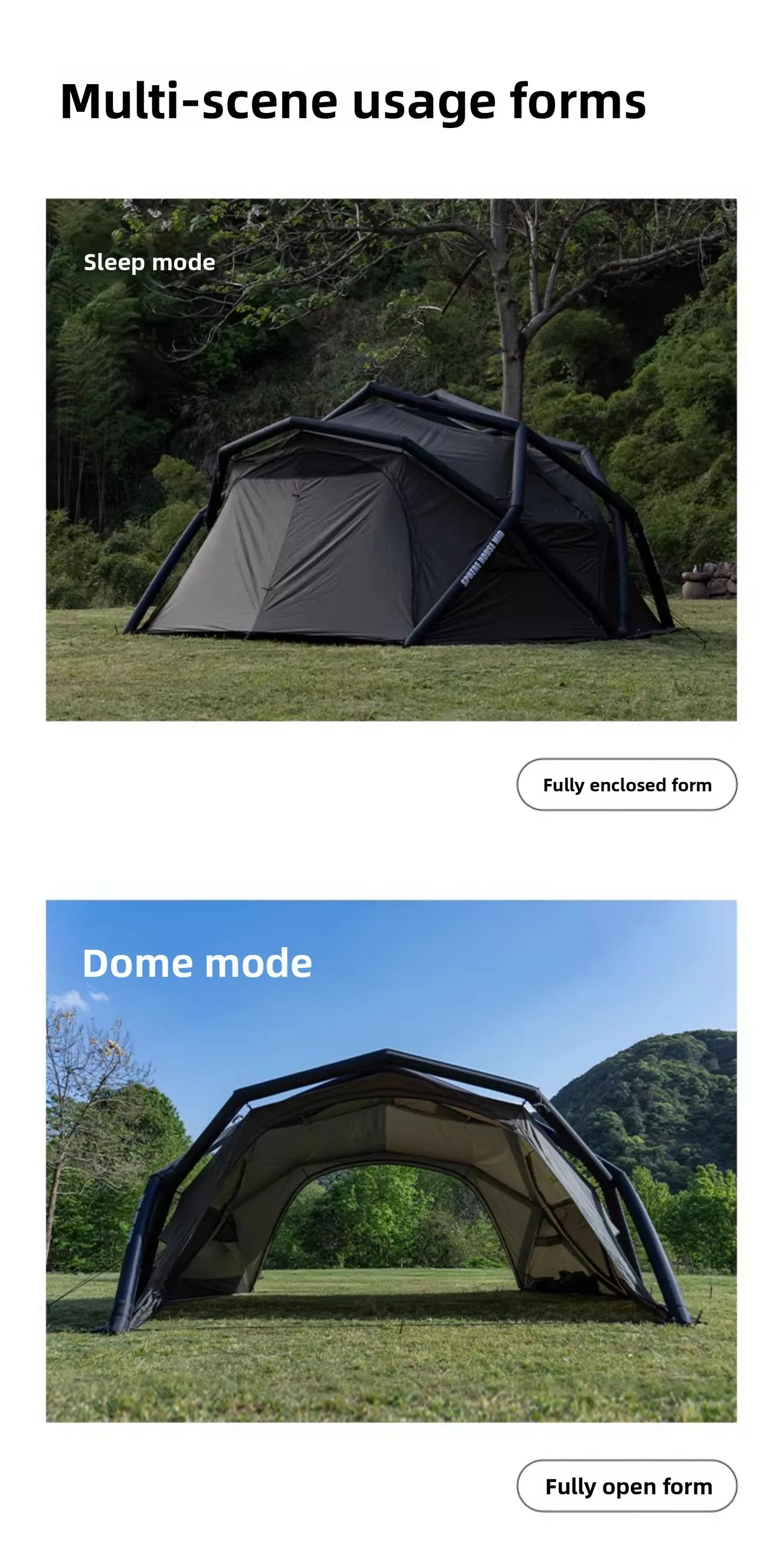 Portable Inflatable Ball Tent for Outdoor Camping | Heavy Rain Shelter