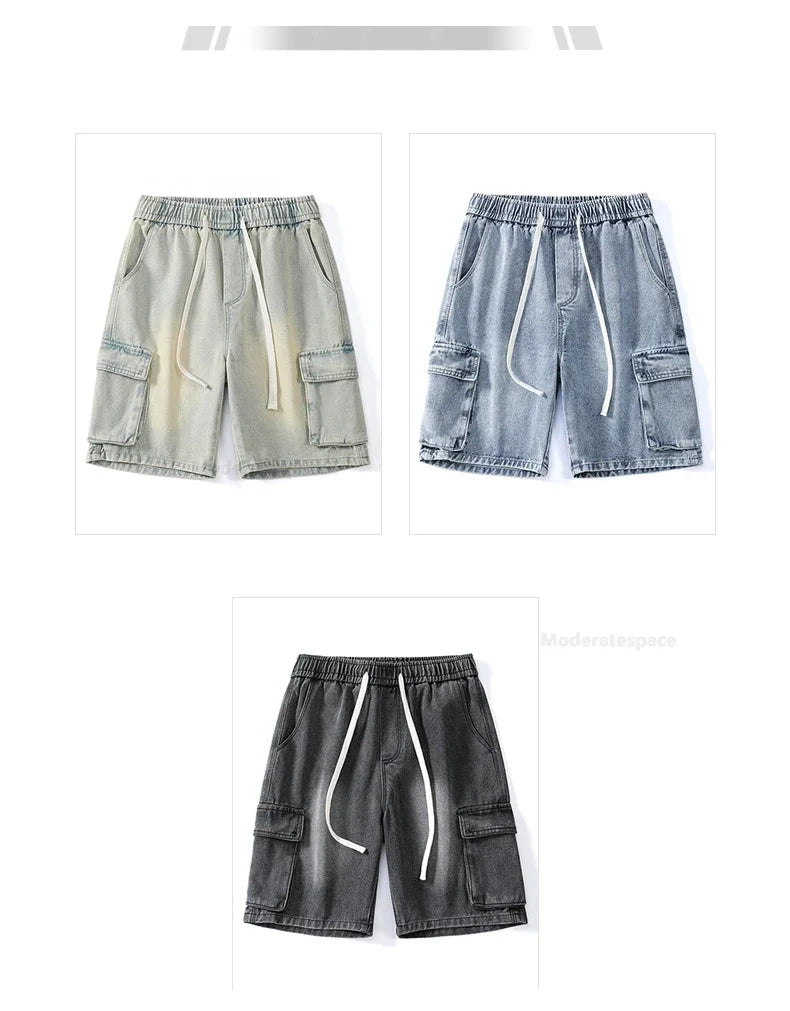 Men's Summer Retro Fashion Denim Shorts | Multi-pocket & Comfortable
