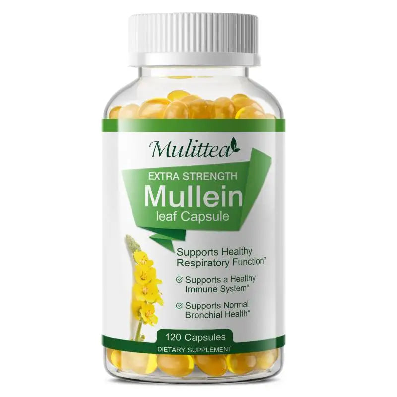 100% Herbal Mullein Leaf Capsules for Lung Health & Immunity