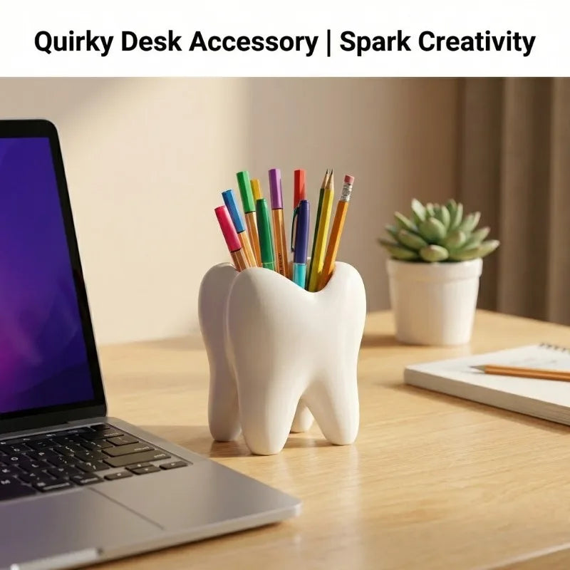 3D Printed Tooth-Shaped Organizer | Fun Bathroom & Desk Storage