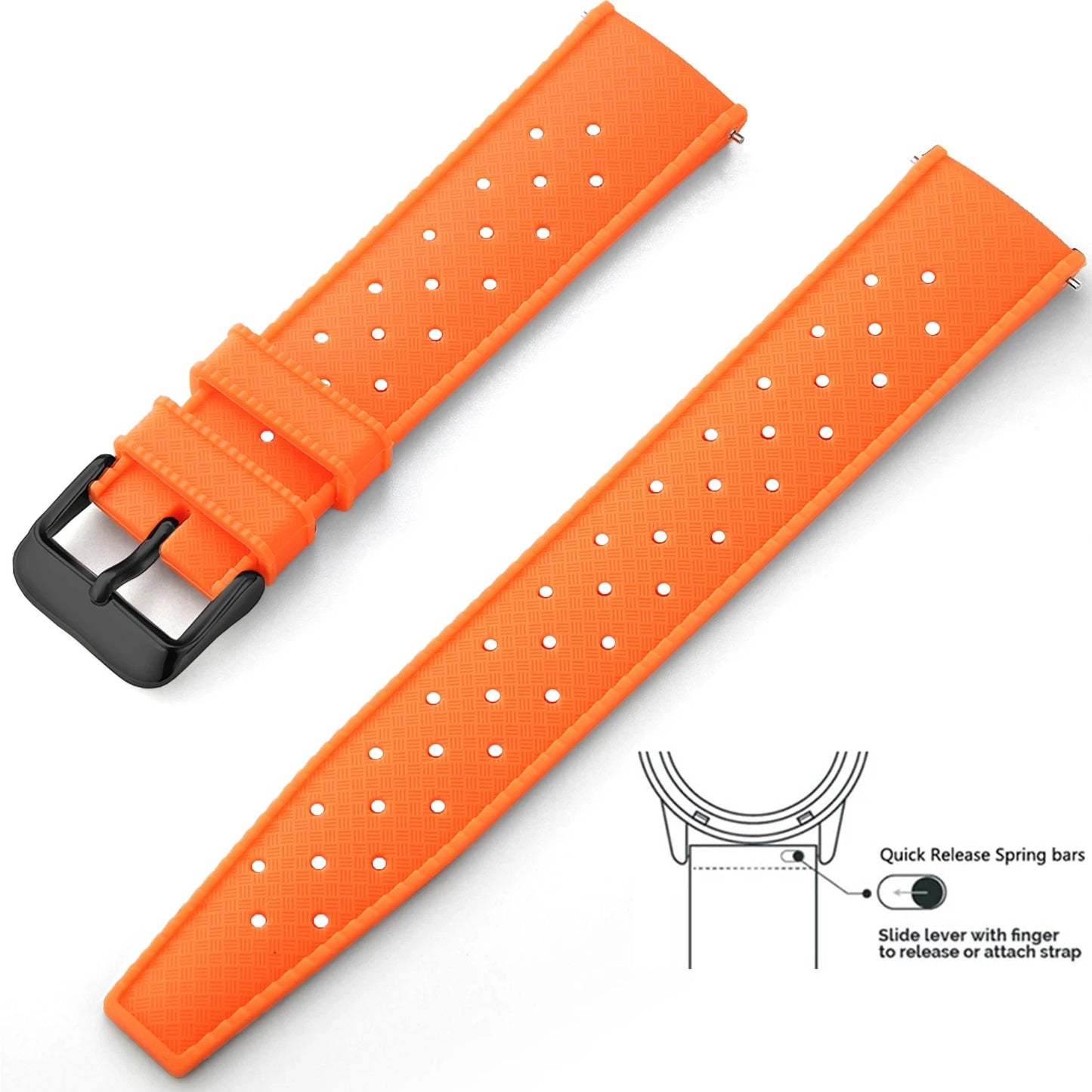 Tropical Silicone Watch Band | Quick Release Rubber Strap