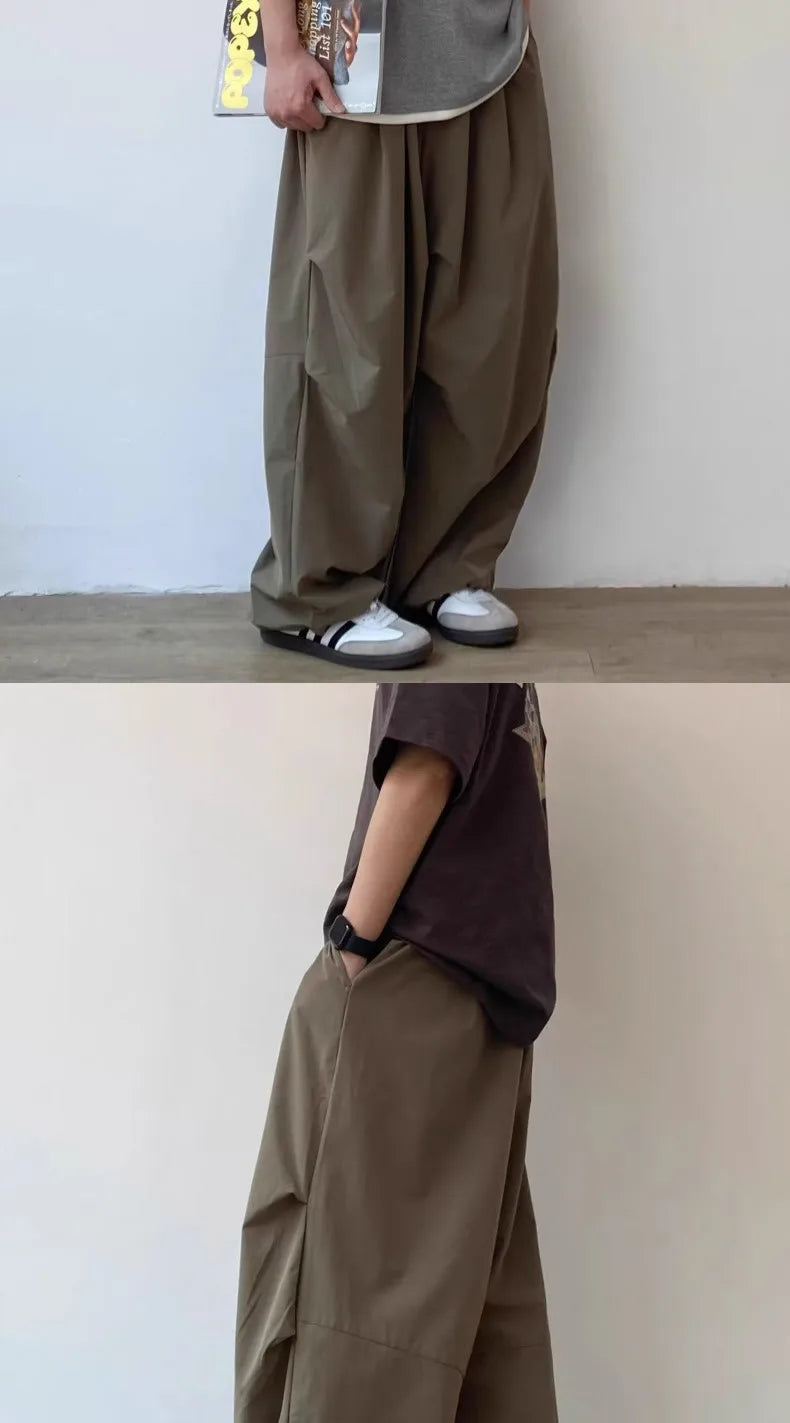 Summer Vintage Baggy Wide-Leg Pants for Men and Women