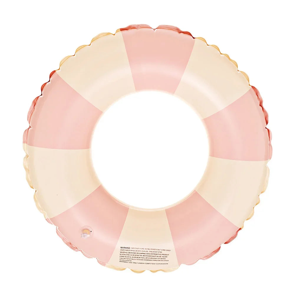 Classic Striped Inflatable Swimming Ring | Perfect Pool Float