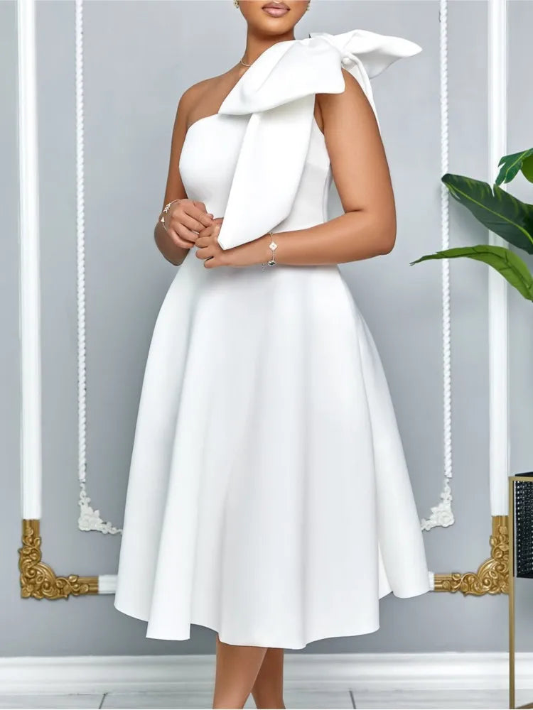 Elegant One Shoulder Dress for Women | Luxurious Summer Fashion