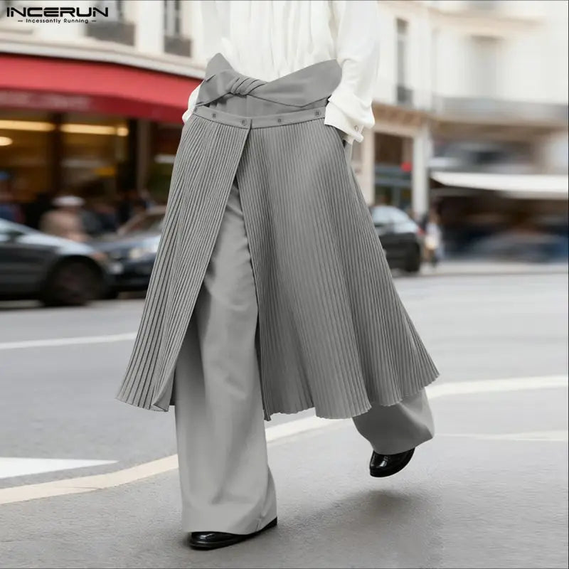 Men's Stylish Wide Leg Joggers | Casual Patchwork Pants 2026