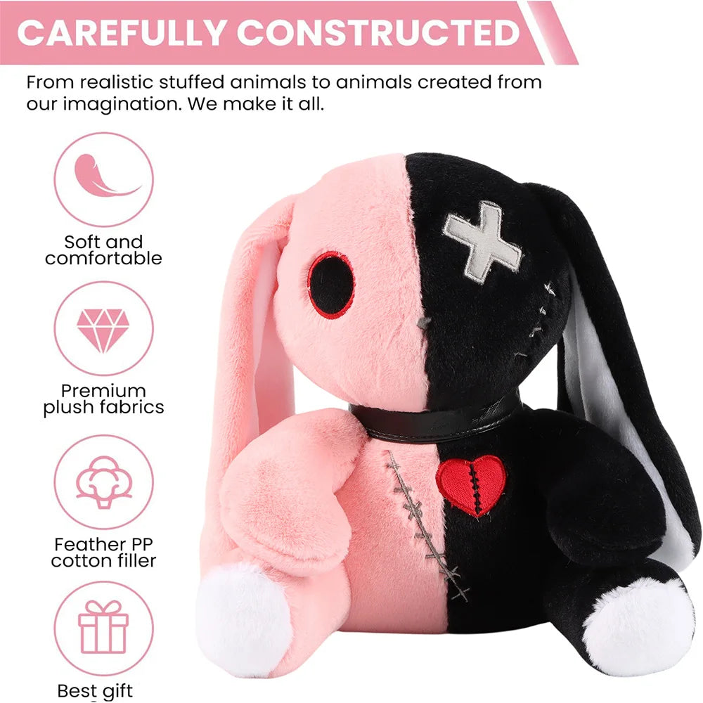Spooky Gothic Bunny Plush Toy | Creepy Rabbit Horror Doll