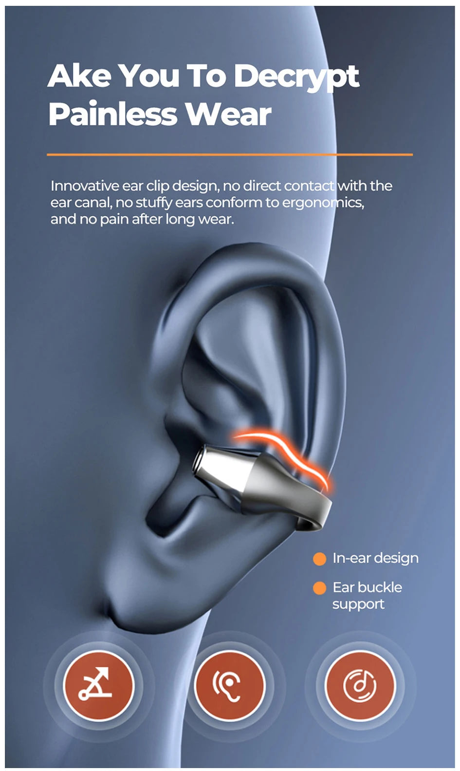 High-Fidelity Wireless Bone Conduction Earbuds | Comfortable Audio Experience
