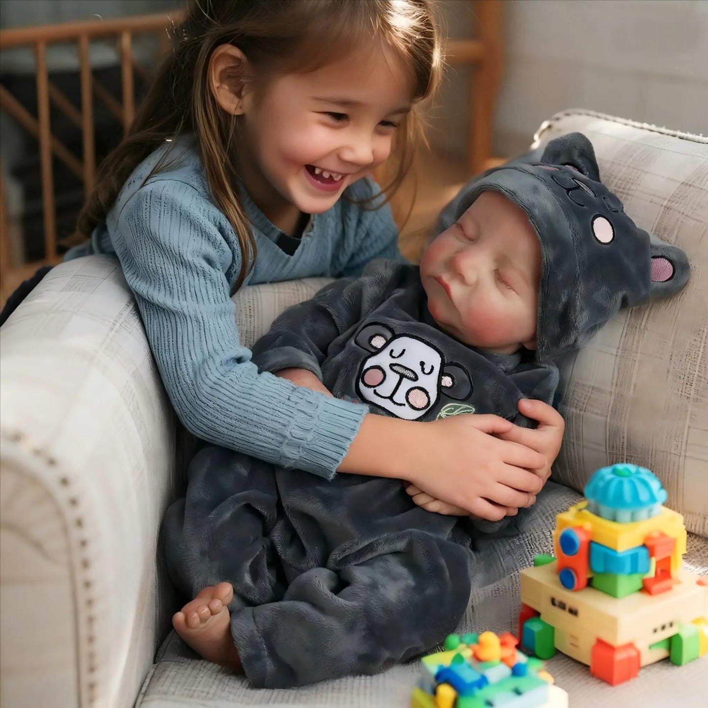 Muñeco Bebé Reborn Realista de 45 cm | Muñeco Suave Ponderado y Articulado