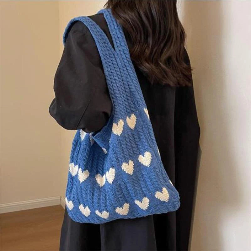 Exquisite Woolen Handheld Shoulder Bag | Stylish Casual Tote