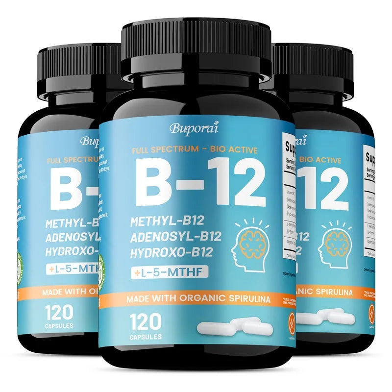 Vitamin B12 Energy Support Capsules | Boost Focus & Mood