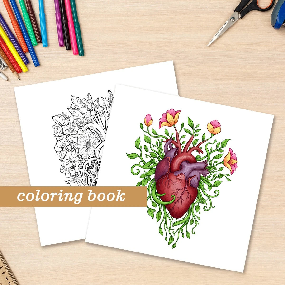 Human Anatomy Coloring Book for Stress Relief and Learning