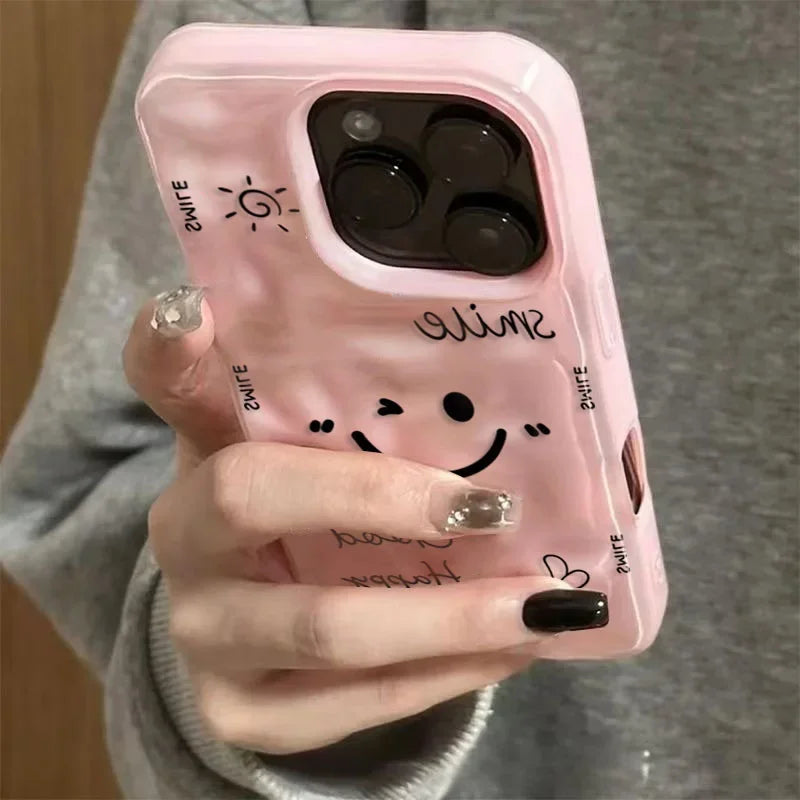 Funny Cartoon Face Phone Case | Colorful TPU Cover for iPhone