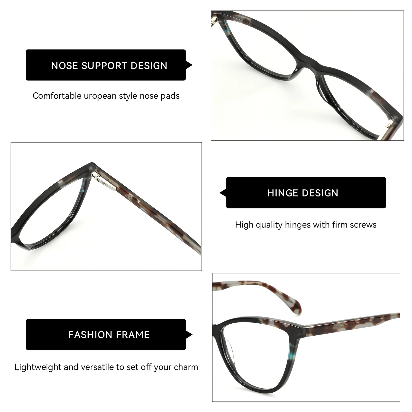 Gafas de Prescripción Cuadradas de Moda para Mujer | Gafas Elegantes