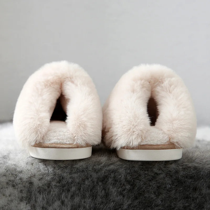 Women's Luxury Faux Suede Plush Slippers | Cozy Winter House Shoes