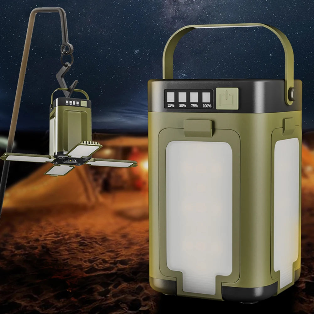 Rechargeable Waterproof Solar Camping Lantern | Portable & Foldable