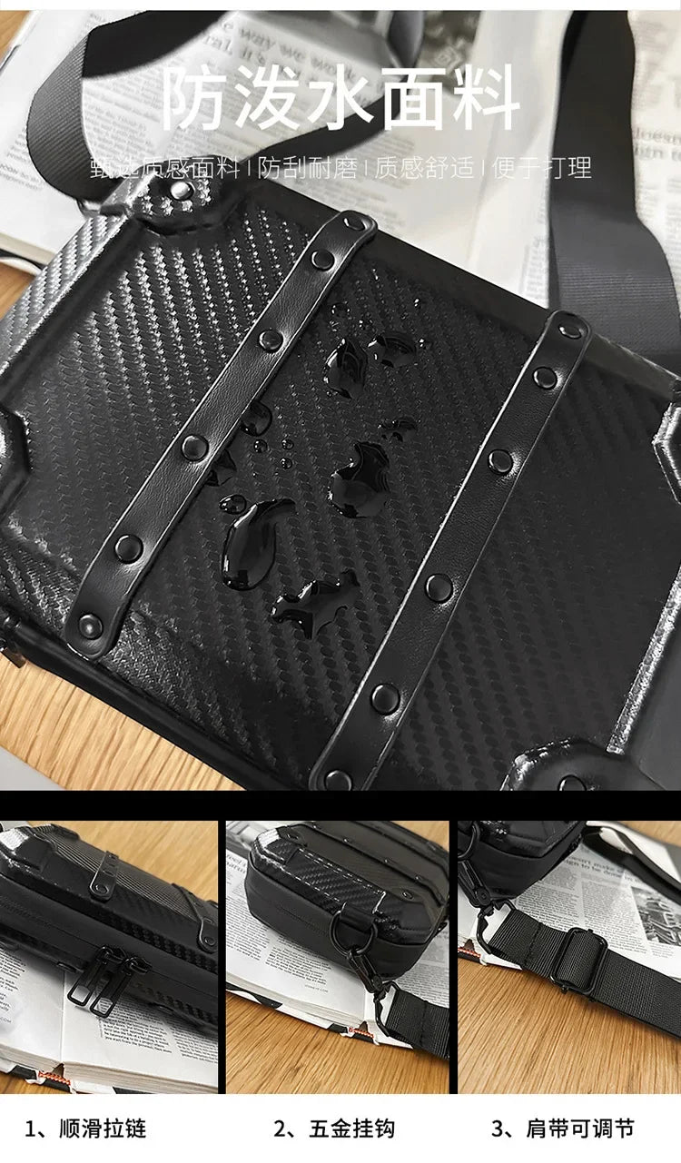 Luxury Mini Messenger Bag for Men | Stylish Pu Leather Crossbody