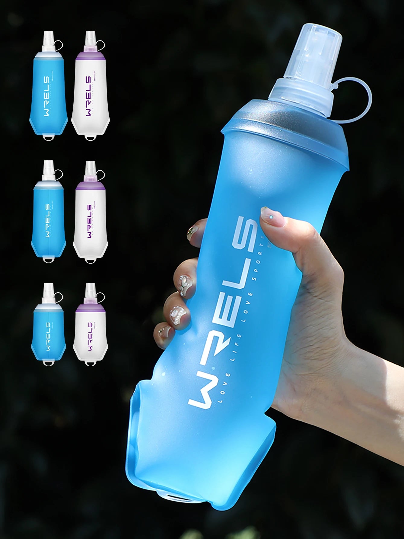 Soft Folding Water Bottle for Camping & Running | BPA Free Flask