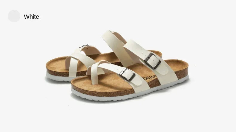 Men's Non-Slip Slippers with Cork Metal Buckle | Waterproof Outdoor Wear