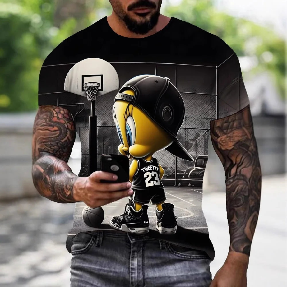 Funny Duck 3D Print Casual Tee | Breathable, Lightweight & Trendy