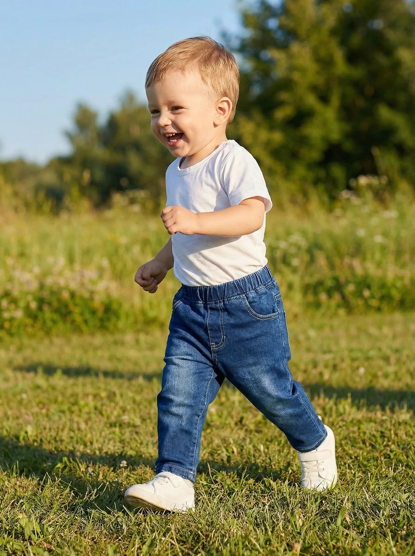 Baby Boy Denim Pants | Casual Elastic Waist Jeans 0-4 Years