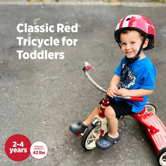 10 Inch Kids Tricycle | Durable Toddler Ride with Rubber Tires