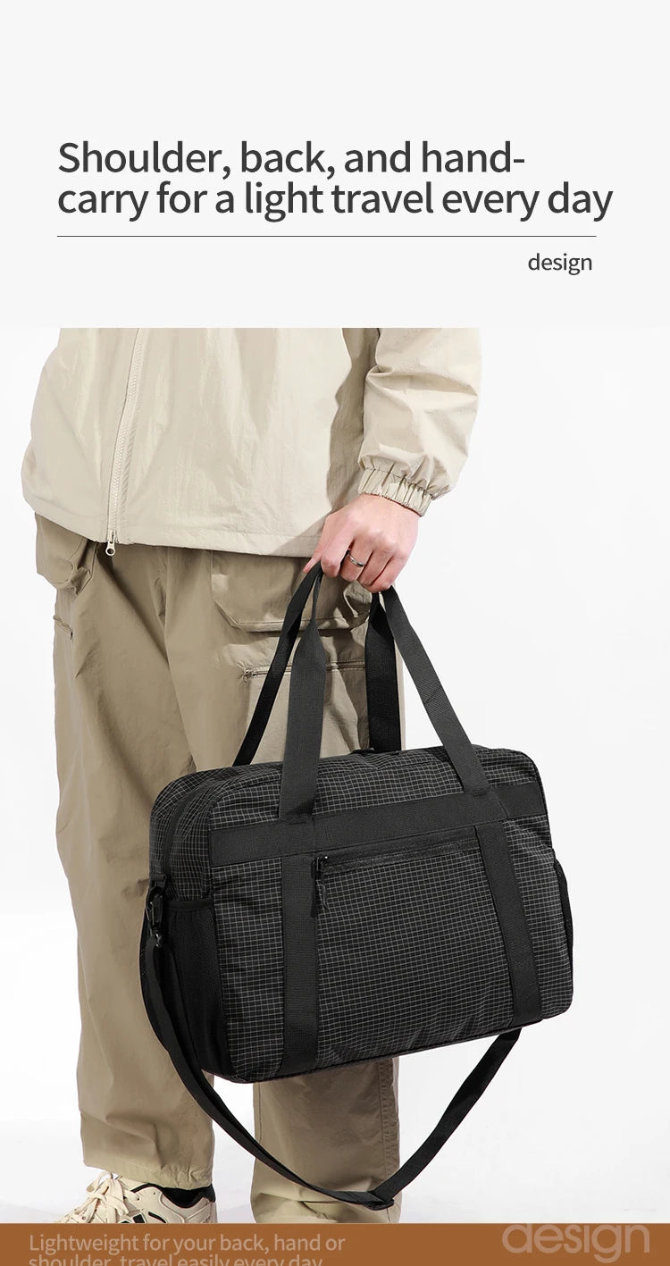 Large Capacity Nylon Tote Bag | Perfect for Travel & Gym