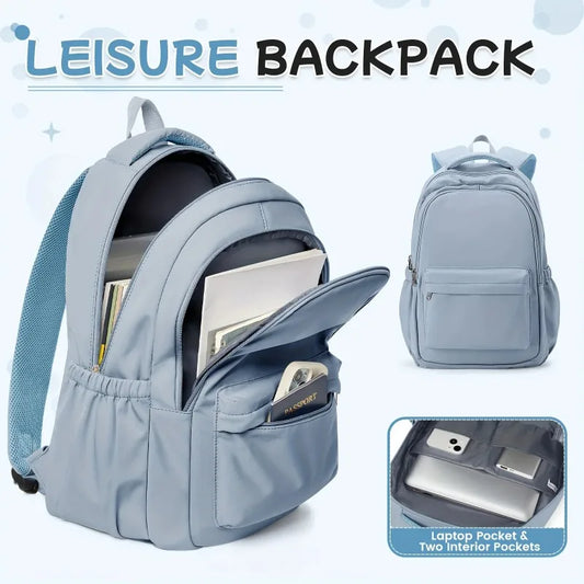 Mochila unisex versátil para estudiantes | Elegante y duradera para uso diario